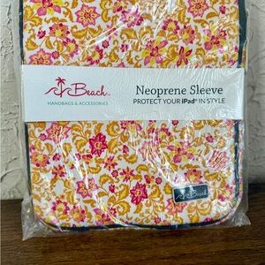 Floral Neoprene Sleeve - Pink and Yellow